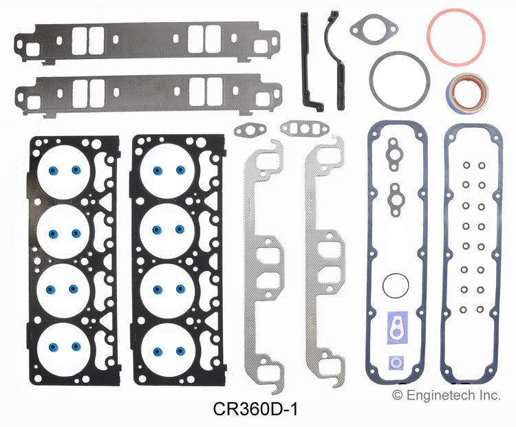 Enginetech CR360D-1 Engine Full Gasket Set for Dodge and Chrysler Cars and Trucks