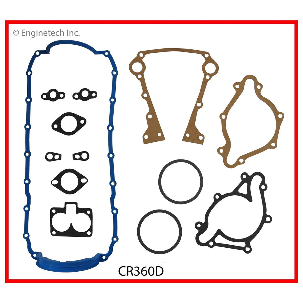 Enginetech CR360D Rebuilders Engine Full Gasket Set for Dodge and Chrysler Vehicles