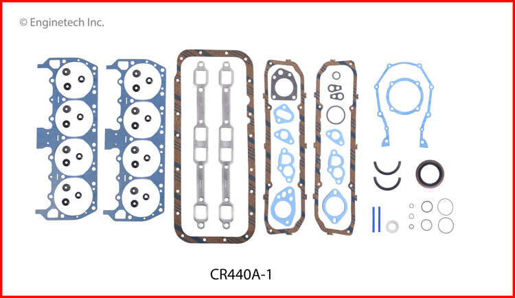 Enginetech CR440A-1 Engine Full Gasket Set for Dodge and Chrysler Cars and Trucks