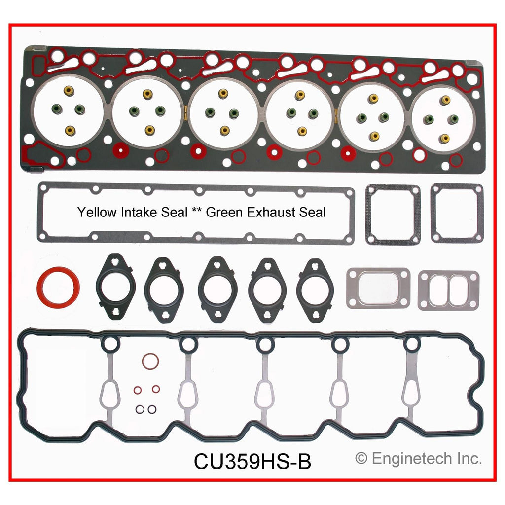 Enginetech CU359HS-B Engine Cylinder Head Gasket Set for Dodge Ram Cummins Trucks