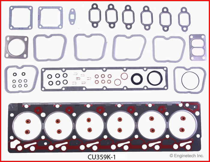 Enginetech CU359K-1 Engine Full Gasket Set for Dodge D250 and D350 Trucks