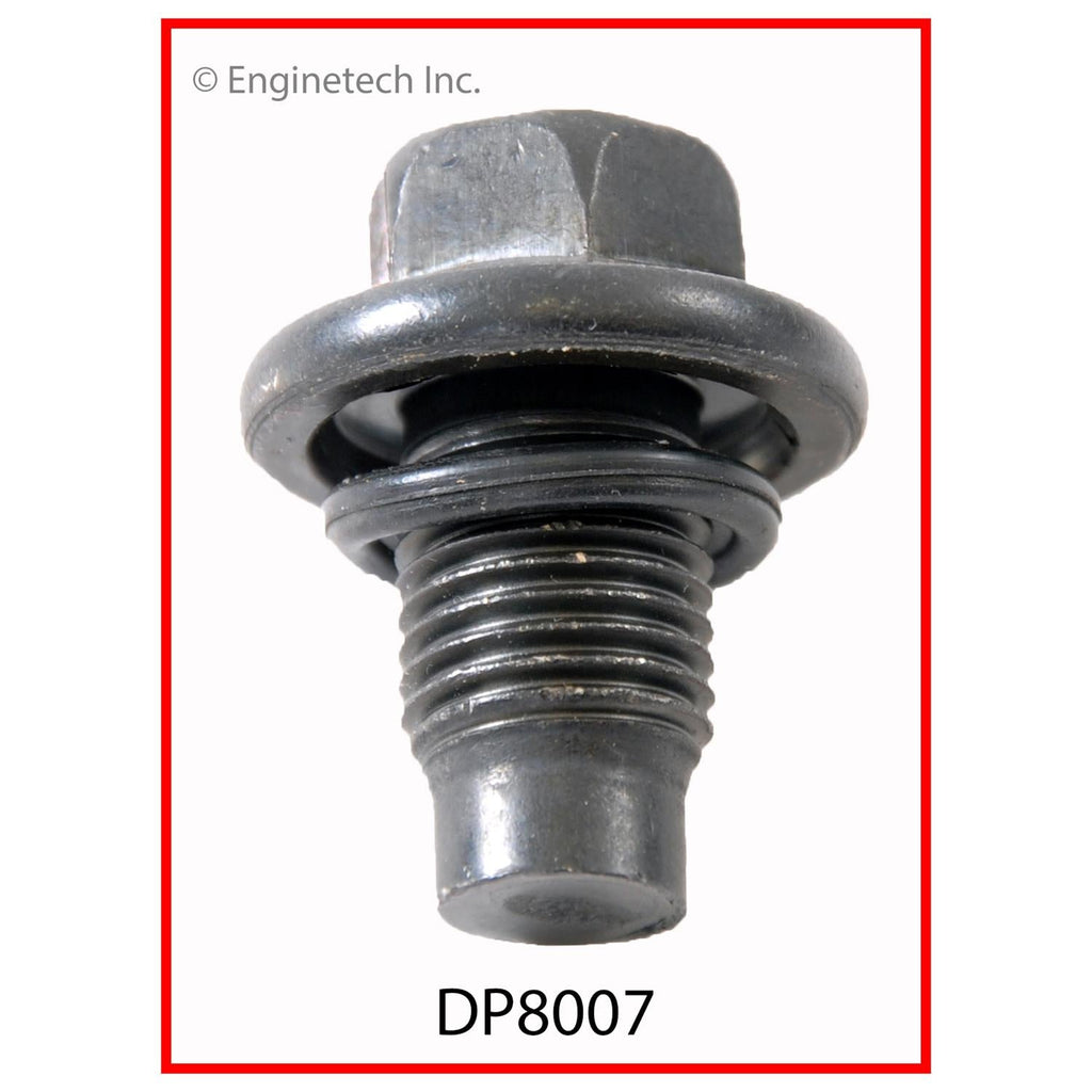 Enginetech DP8007 Engine Oil Pan Oil Drain Plug with Gasket - Carbon Steel Alloy