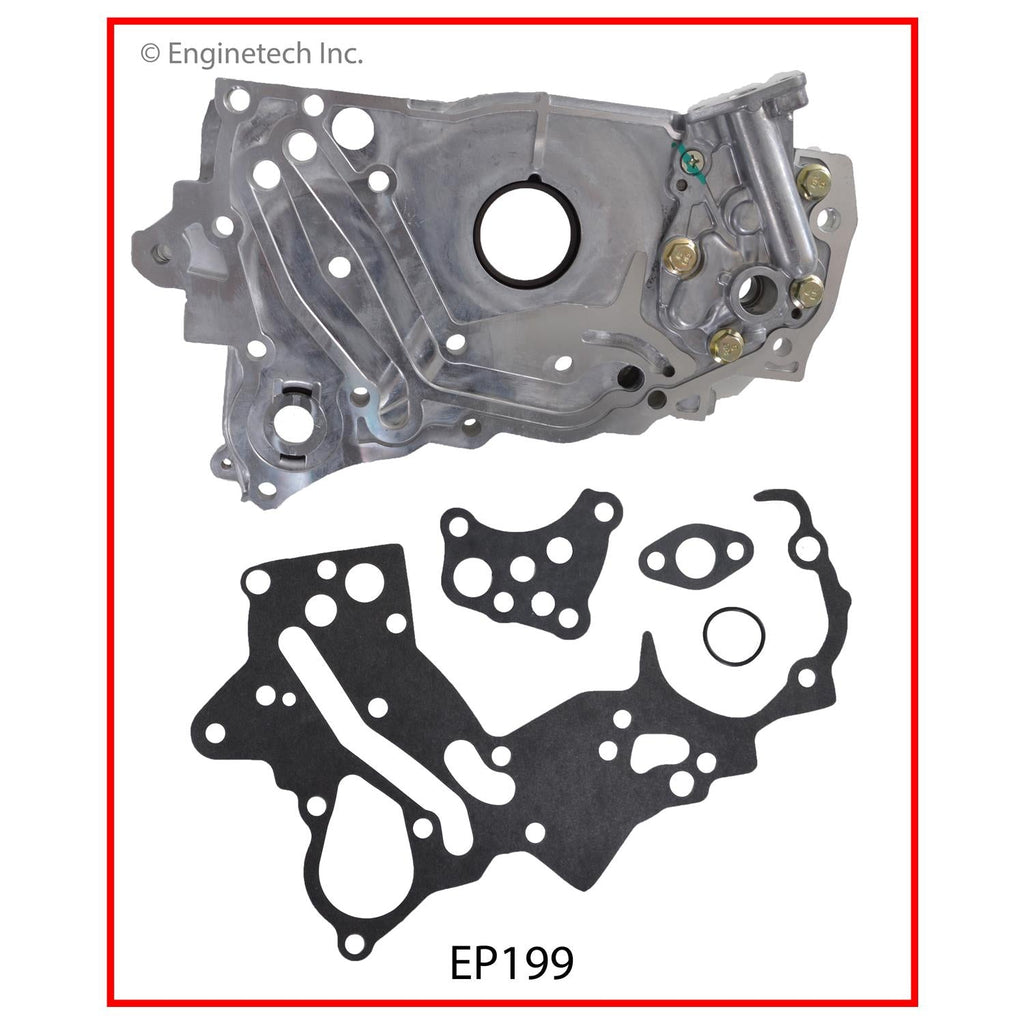 Enginetech EP199 Engine Oil Pump with Gasket for Eagle Summit, Plymouth Colt, and Mitsubishi Eclipse