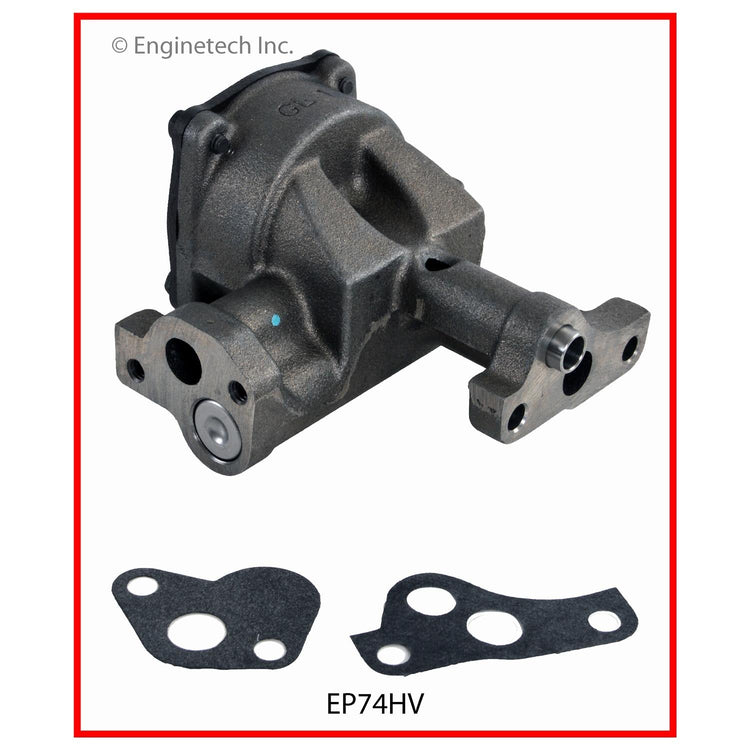 Enginetech EP74HV Engine Oil Pump with Gasket – High Volume Gear Oil Pump for Domestic and Import Engines