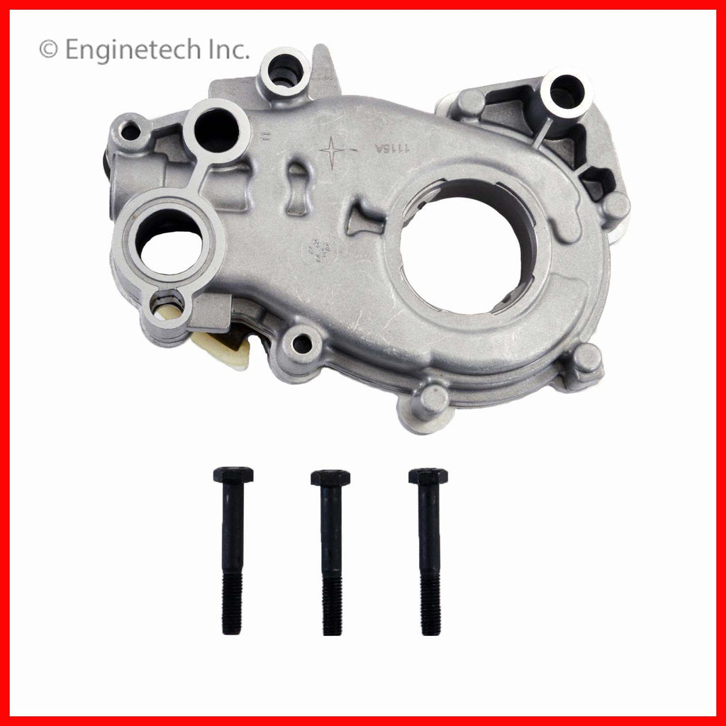 Enginetech EPK160 Engine Oil Pump with Gasket – Rotary, Standard Pressure for Select GM and Saturn Models