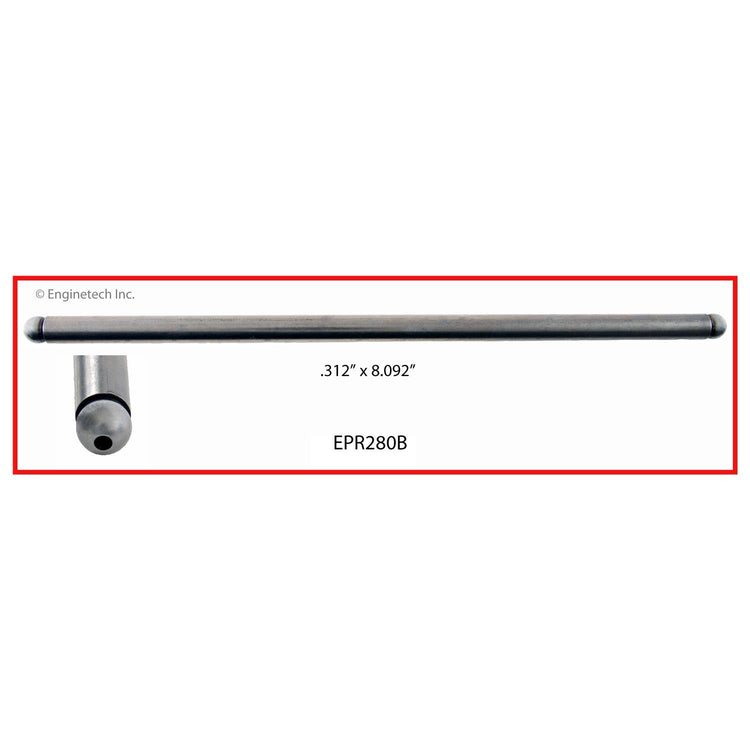 Enginetech EPR280B Engine Push Rod - 100 Pack for Classic Pontiac and Buick Models