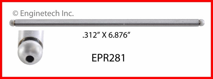 Enginetech EPR281 Engine Push Rod - 4 Pack for Ford Vehicles