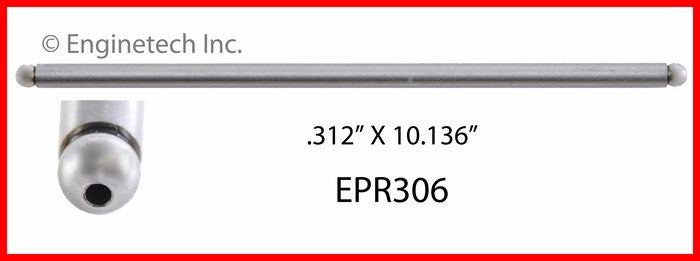 Enginetech EPR306 Engine Push Rod 4 Pack for Domestic and Import Engines