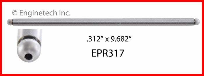 Enginetech Engine Push Rod Set (4 Pack) - Part EPR317 for Domestic and Import Engines