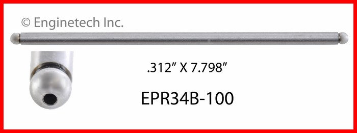 Enginetech EPR34B-100 Engine Push Rod 100 Pack for Domestic and Import Engines