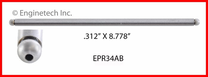 Enginetech EPR35AB Engine Push Rod - Pack of 100 for Classic Chevy Models