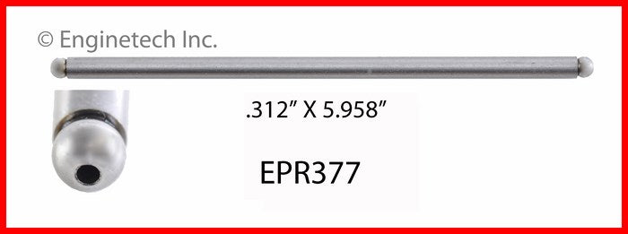 Enginetech EPR377 Engine Push Rod 4 Pack for Ford Aerostar, Probe, and Ranger