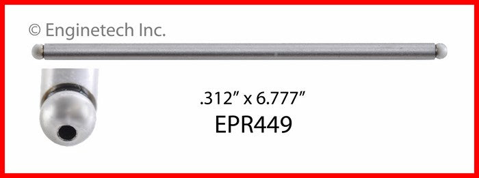 Enginetech EPR449 Engine Push Rod 4 Pack for Chrysler and Dodge Vehicles