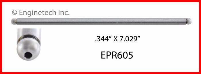 Enginetech EPR605 Engine Push Rod - 4 Pack for Buick, Chevrolet, Pontiac (2004-2005 Models)