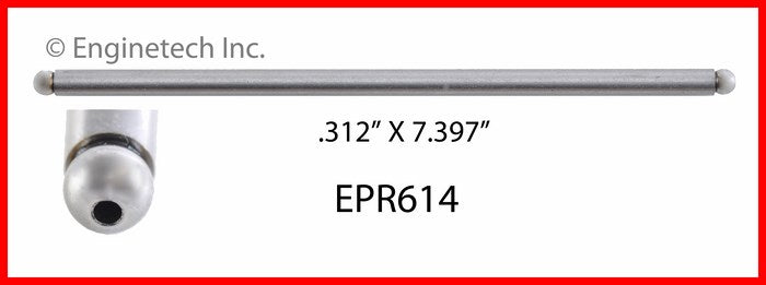 Enginetech EPR614 Engine Push Rod 4 Pack for Domestic and Import Engines