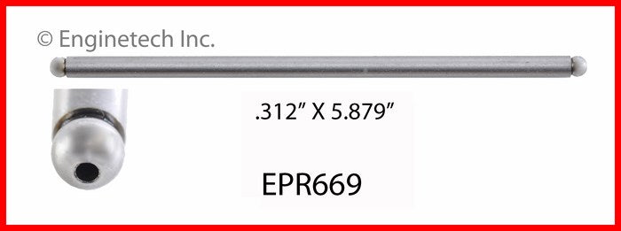 Enginetech EPR669 Engine Push Rod 4 Pack for Saturn, Pontiac, Chevrolet, Buick Models