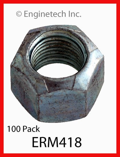 Enginetech ERM418 Engine Rocker Arm Nut - 10 x 1.00mm Adjustable, Pack of 100