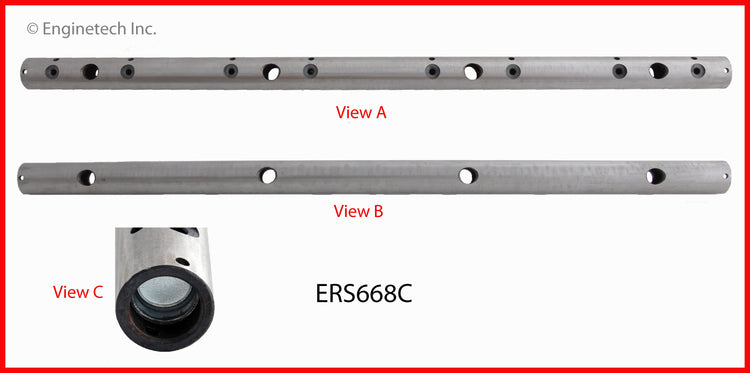 Enginetech ERS668C Engine Rocker Arm Shaft for One Cylinder Head