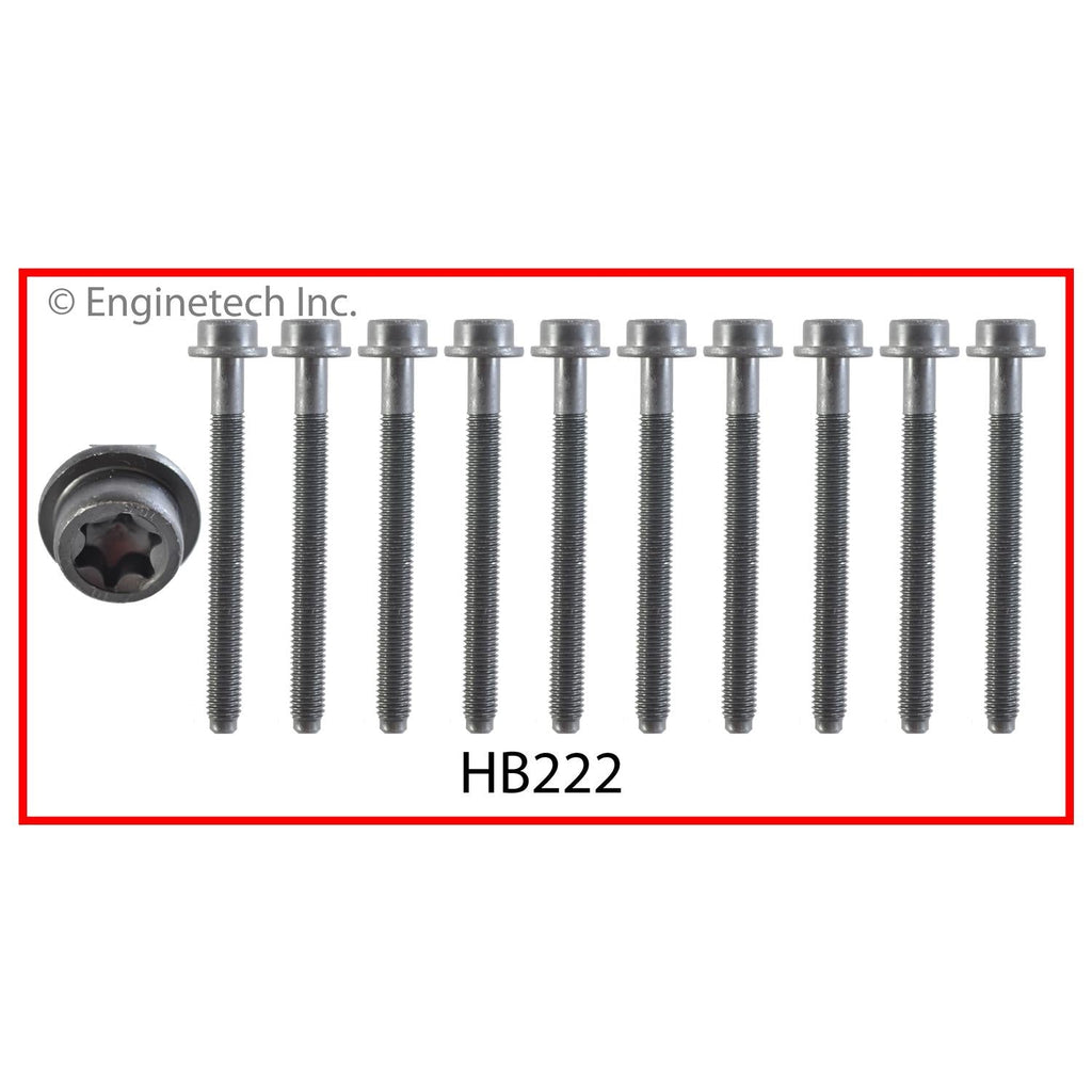 Enginetech F121HS-AWB Engine Cylinder Head Gasket Set for Ford and Mercury Vehicles with Head Bolts