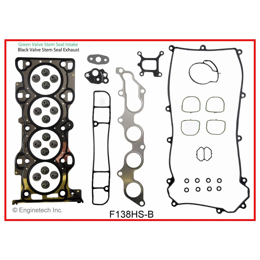 Enginetech F138HS-BWB Engine Cylinder Head Gasket Set for Ford and Mazda Vehicles with Head Bolts