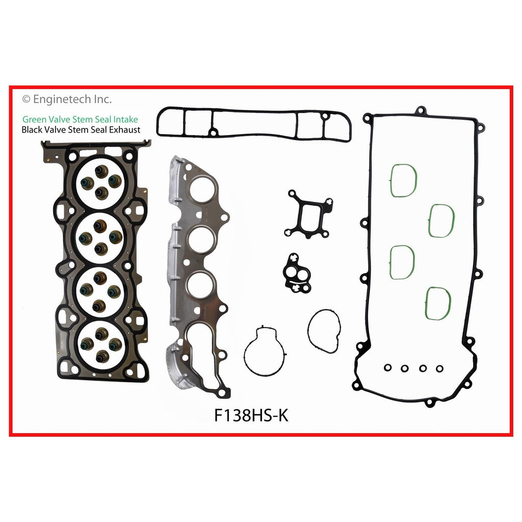 Enginetech F138HS-KWB Engine Cylinder Head Gasket Set for Ford Vehicles with Head Bolts