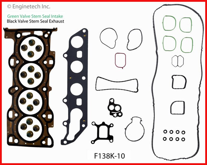Enginetech F138K-10 Engine Full Gasket Set for Ford Focus, Fusion, and Mercury Milan (2006-2009)