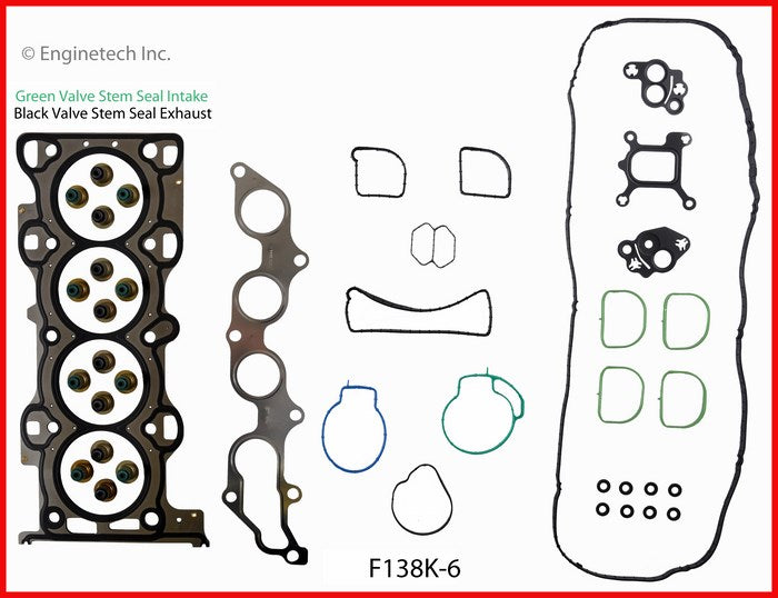 Enginetech F138K-6 Engine Full Gasket Set for Ford Cars and Trucks