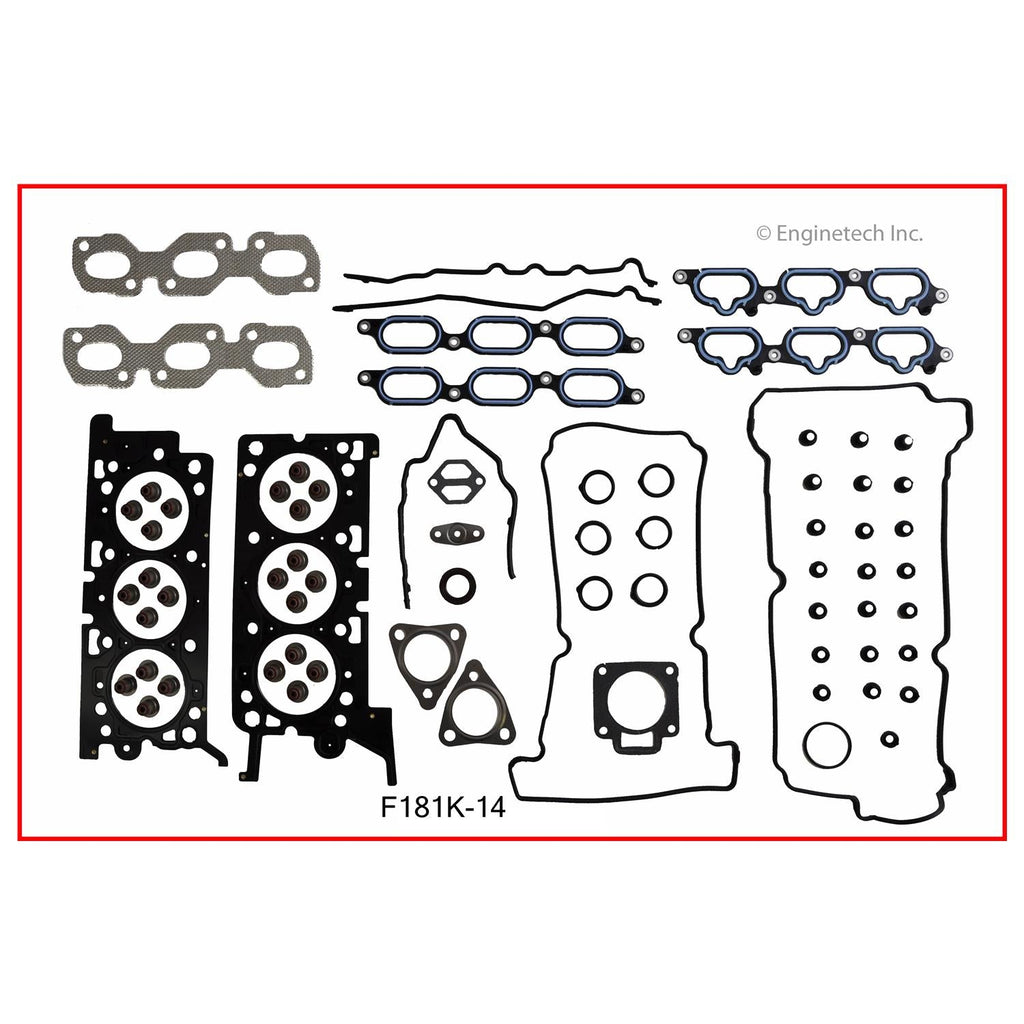 Enginetech F181K-14 Engine Full Gasket Set for Ford Cars and Trucks