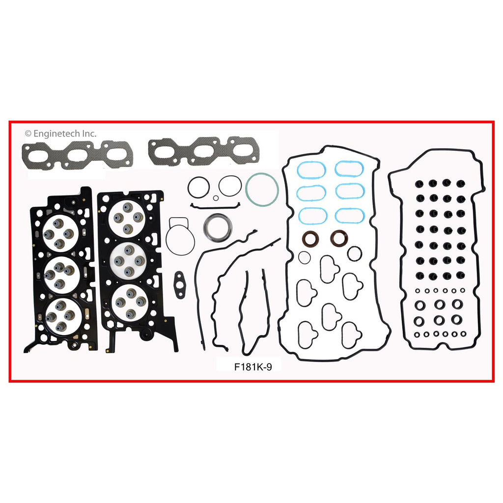 Enginetech F181K-9 Engine Full Gasket Set for Ford Cars and Trucks