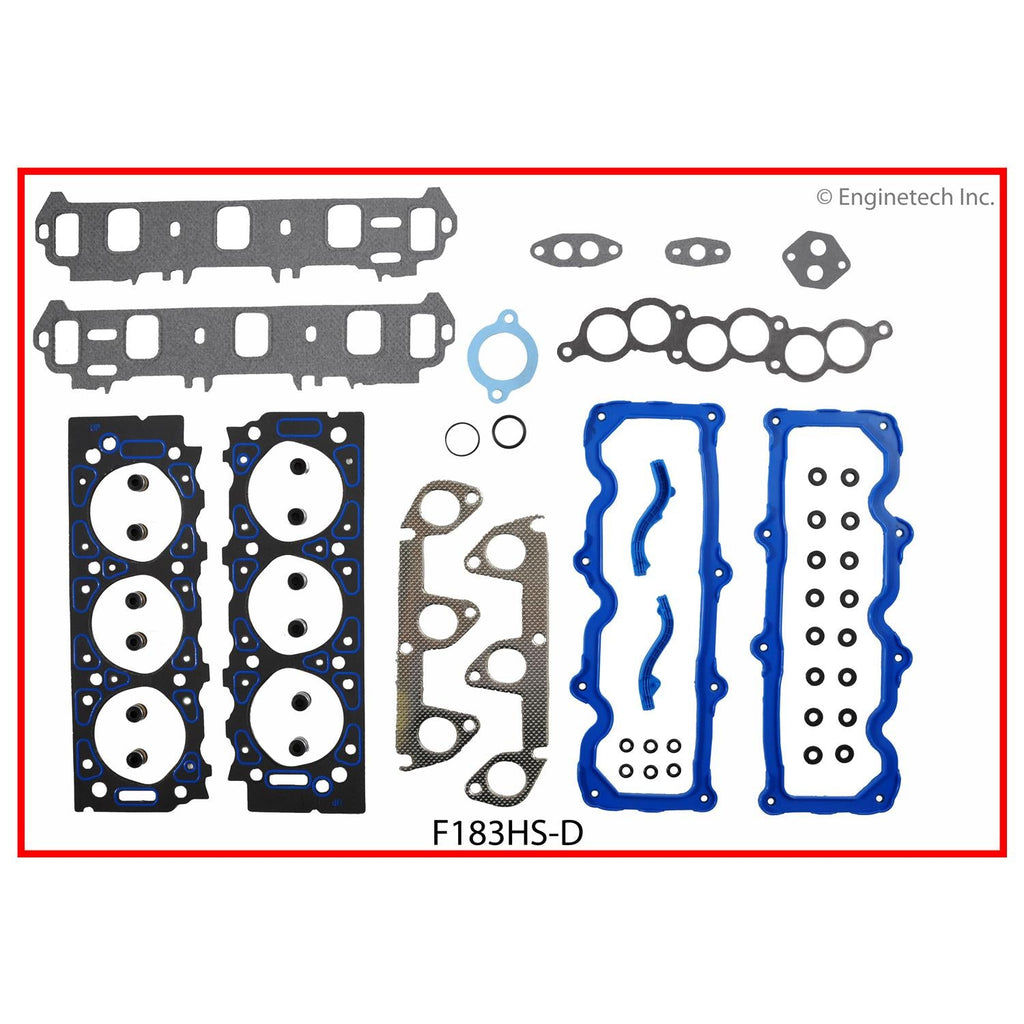 Enginetech F183HS-DWB Engine Cylinder Head Gasket Set for Ford Aerostar 1986-1991
