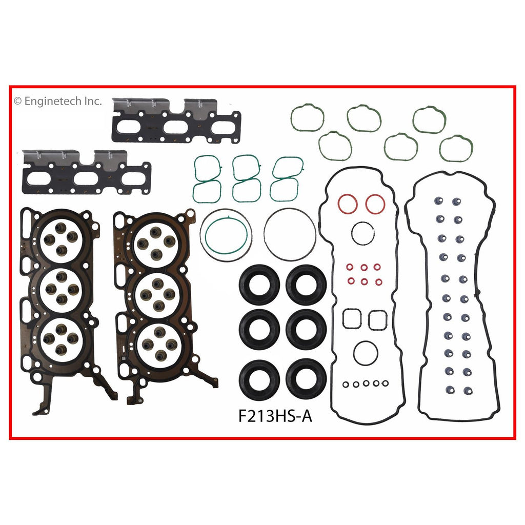 Enginetech F213HS-AWB Engine Cylinder Head Gasket Set for Ford Cars and Trucks with Head Bolts