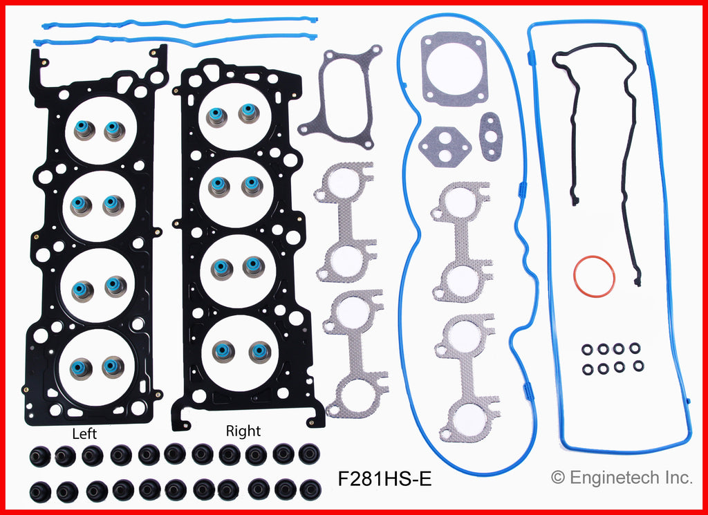 Enginetech F281HS-E Engine Cylinder Head Gasket Set for Ford Cars and Trucks