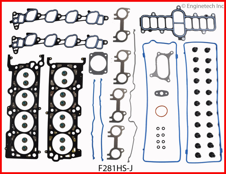 Enginetech F281HS-J Engine Cylinder Head Gasket Set for Ford Cars and Trucks