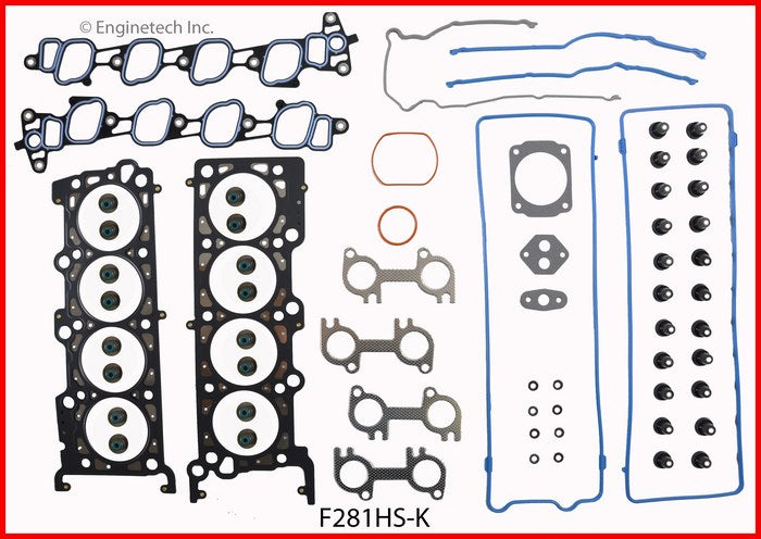 Enginetech F281HS-K Engine Cylinder Head Gasket Set for Ford Cars and Trucks