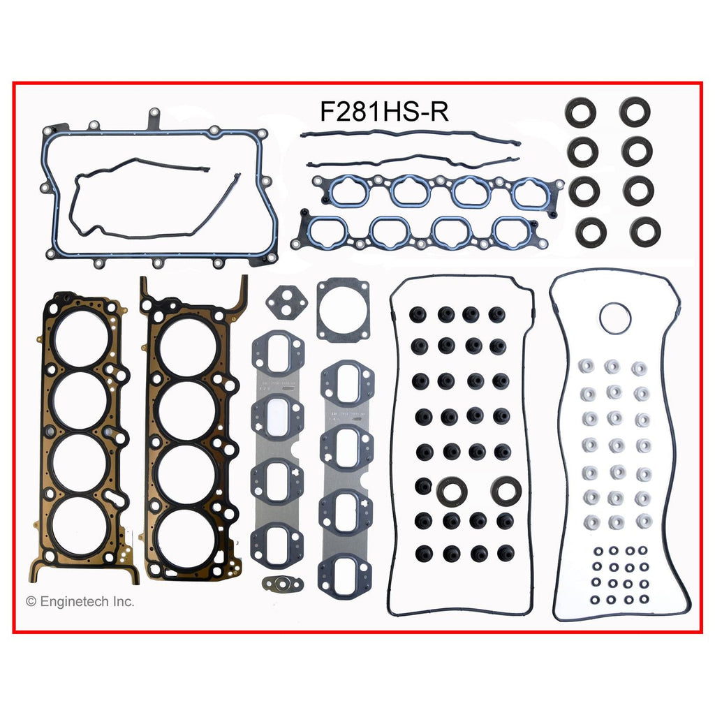 Enginetech F281HS-RWB Engine Cylinder Head Gasket Set for Ford Lincoln Aviator with Head Bolts