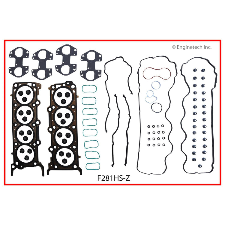 Enginetech F281HS-ZWB Engine Cylinder Head Gasket Set for Ford Mustang and Truck