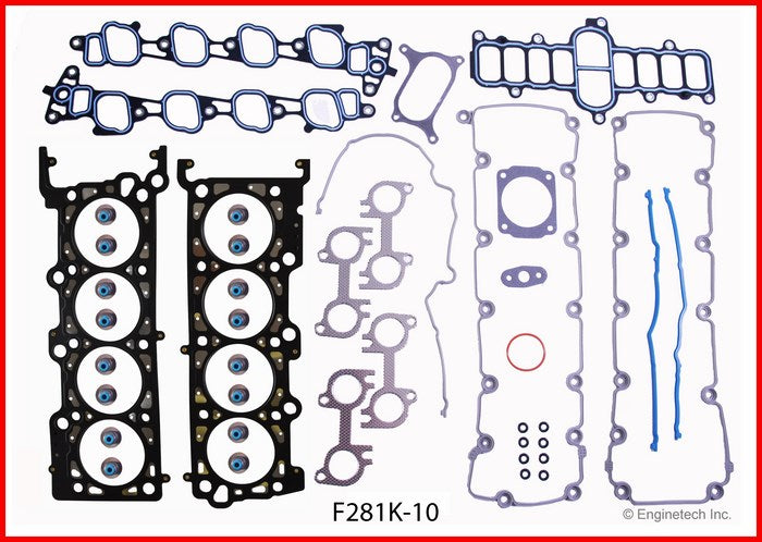 Enginetech F281K-10 Engine Full Gasket Set for Ford Car and Truck