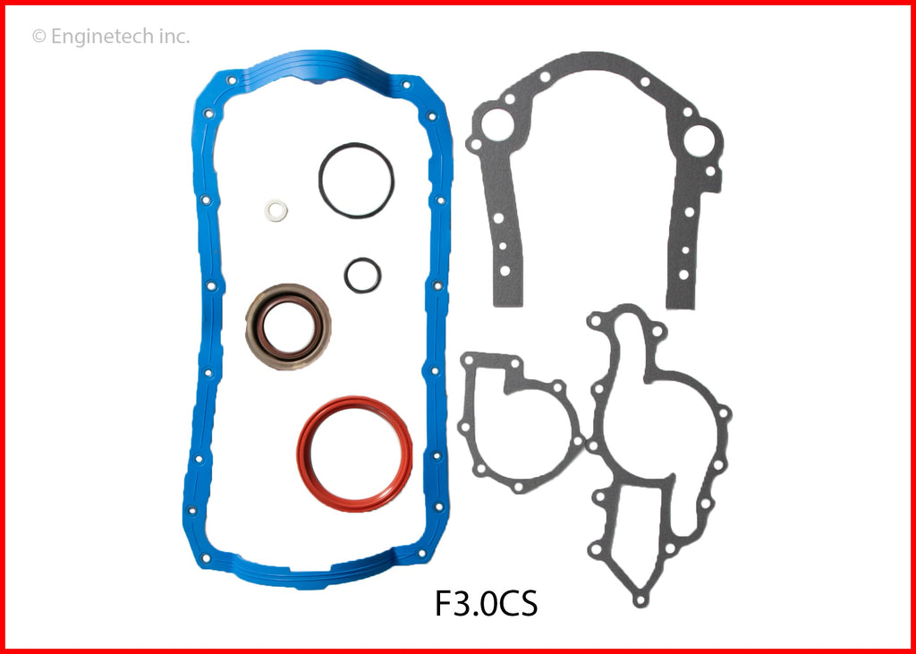 Enginetech F3.0CS Engine Lower End Gasket Set for Ford and Mazda Vehicles