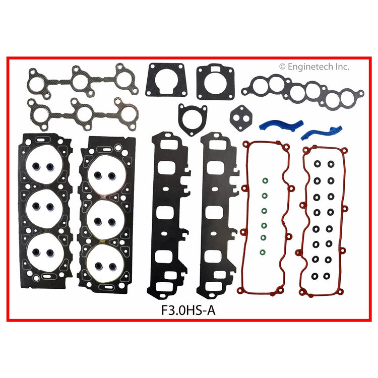 Enginetech F3.0HS-AWB Engine Cylinder Head Gasket Set for Ford Cars and Trucks with Head Bolts