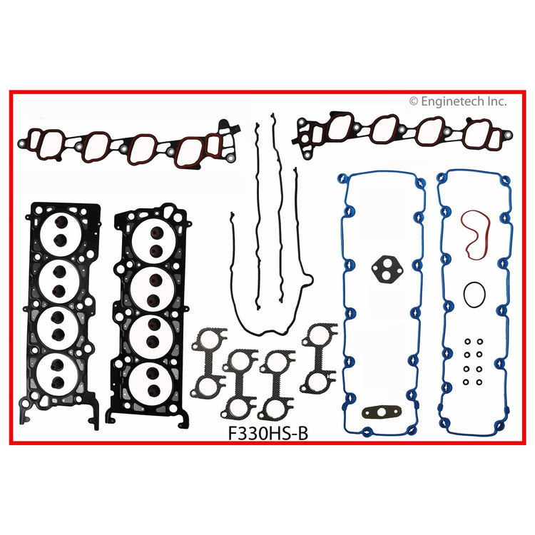 Enginetech F330HS-BWB Engine Cylinder Head Gasket Set for Ford Cars and Trucks with Head Bolts