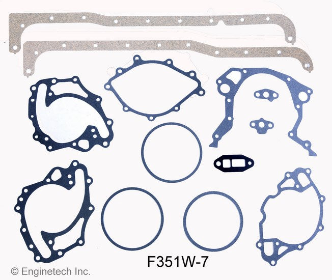 Enginetech F351W-7 Engine Full Gasket Set for Ford Cars and Trucks