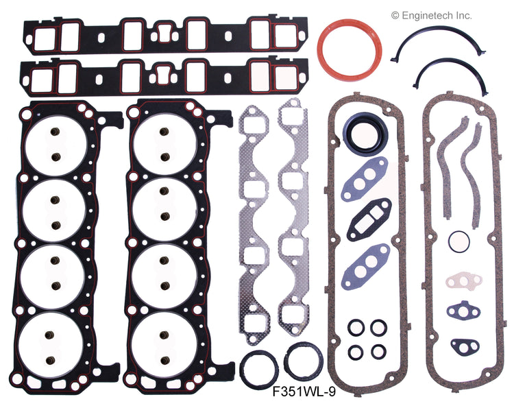 Enginetech F351WL-27 Engine Full Gasket Set for Ford LTD Crown Victoria (1987-1991)