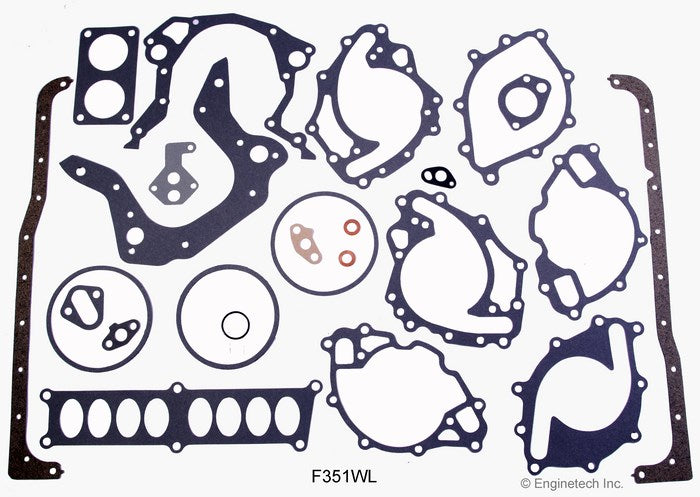 Enginetech F351WL Rebuilders Engine Full Gasket Set for Ford Cars and Trucks