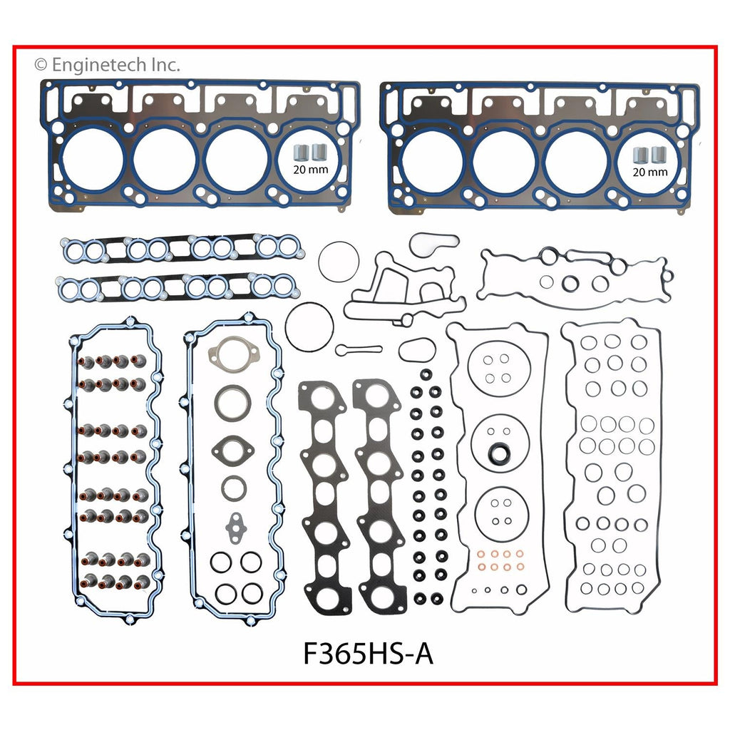 Enginetech F365HS-A Engine Cylinder Head Gasket Set for Ford Cars and Trucks