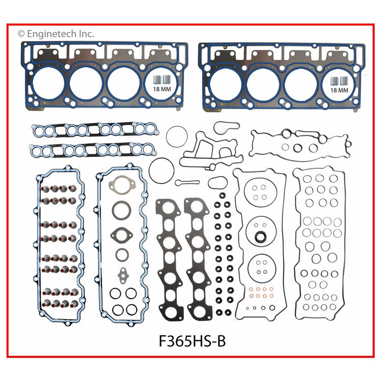 Enginetech F365K-1 Engine Full Gasket Set for Ford Cars and Trucks