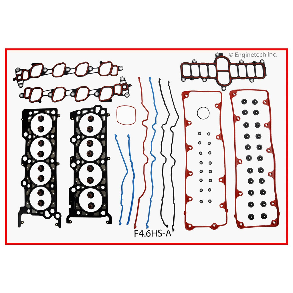 Enginetech F4.6HS-AWB Engine Cylinder Head Gasket Set for Ford Cars and Trucks with Head Bolts