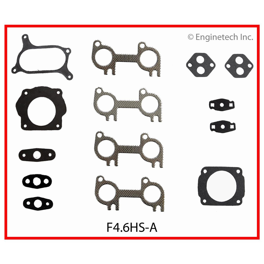 Enginetech F4.6HS-AWB Engine Cylinder Head Gasket Set for Ford Cars and Trucks with Head Bolts