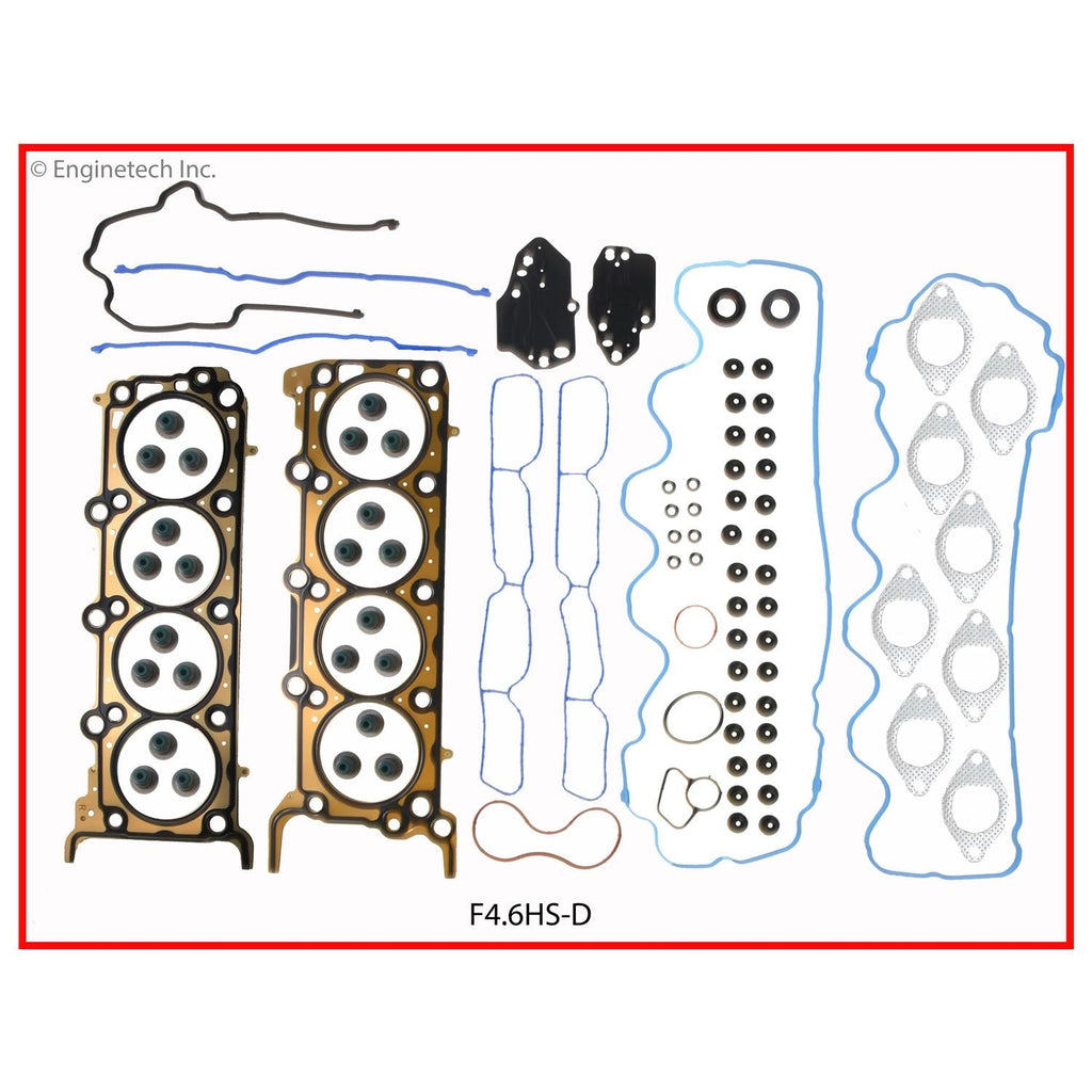 Enginetech F4.6HS-D Engine Cylinder Head Gasket Set for Ford Mustang and Truck