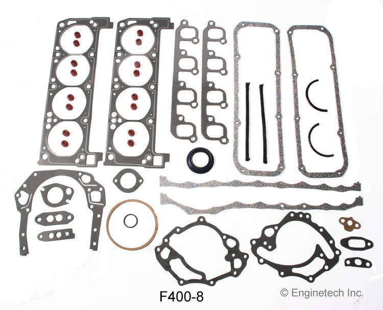 Enginetech F400-8 Engine Full Gasket Set for Ford Cars and Trucks