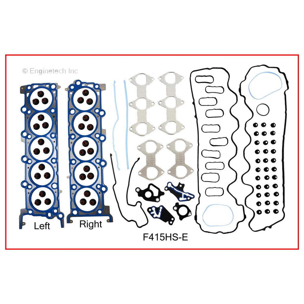 Enginetech F415HS-EWB Engine Cylinder Head Gasket Set for Ford Cars and Trucks with Head Bolts